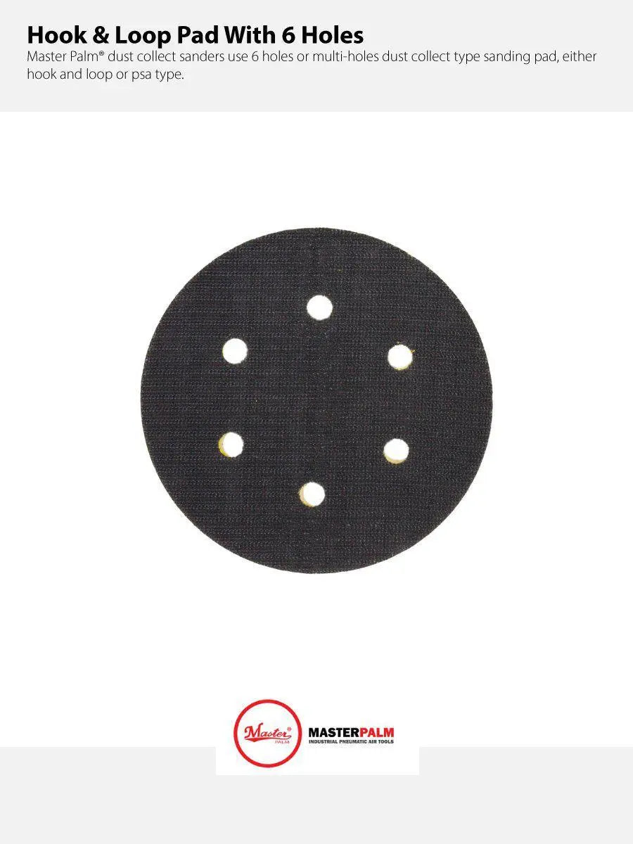 Master Palm 57510 Industrial 5" Dual Action Dust Collection Random Orbital Palm Sander , 0.2 Orbit Size, 1.2hp - 57510 - USD $260 - Master Palm Pneumatic