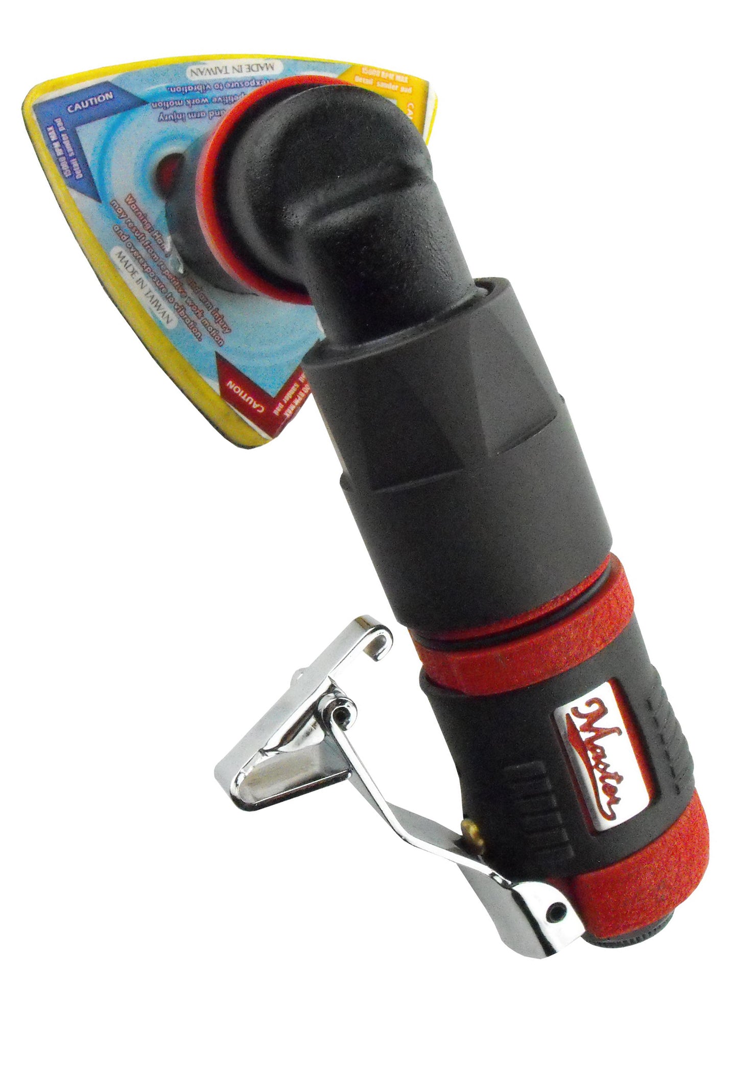 Lijadora/pulidora orbital de ángulo recto triangular pequeña industrial Master Palm 58060, 3800 rpm