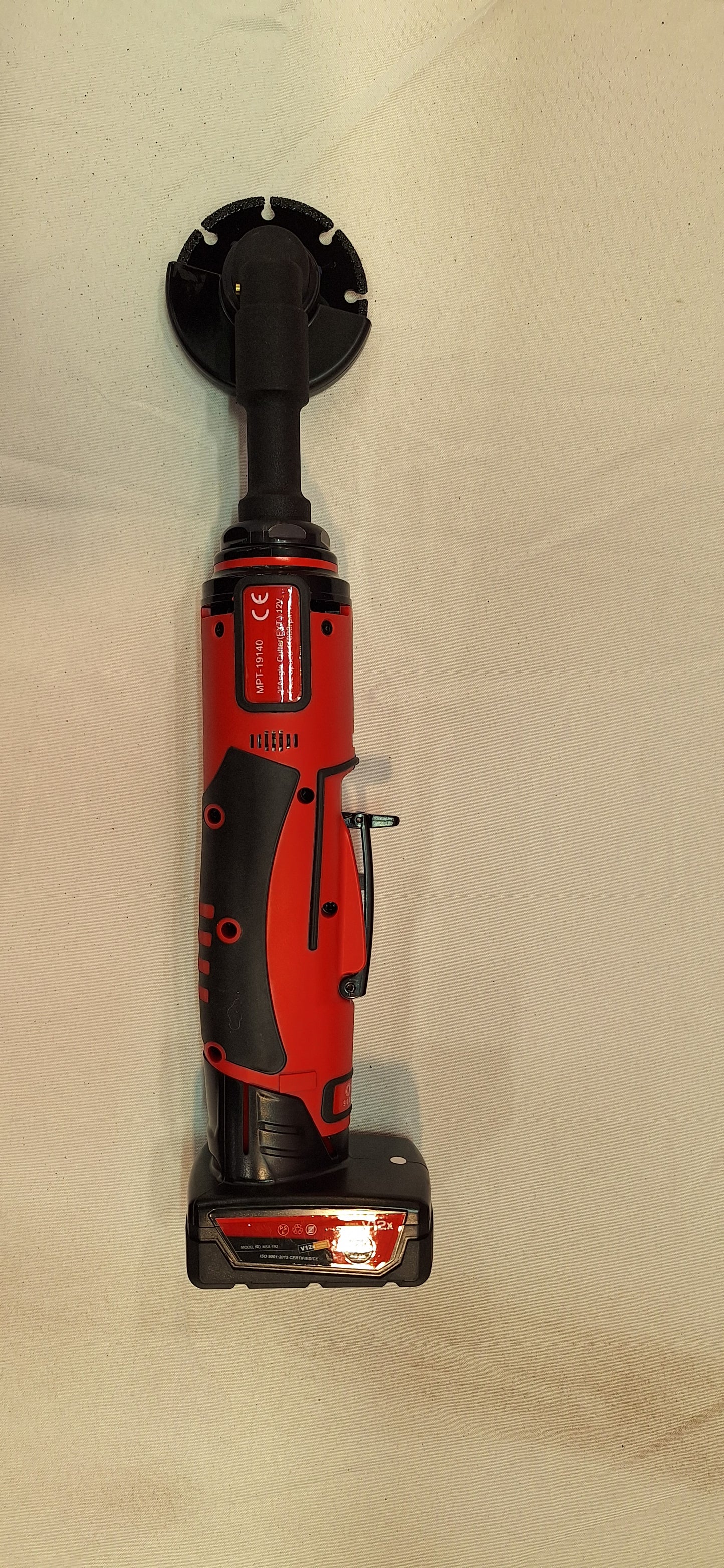 3 Inch Cordless Extended Shaft Right Angle Cutting Grinder With Bolt Cutting Wheel